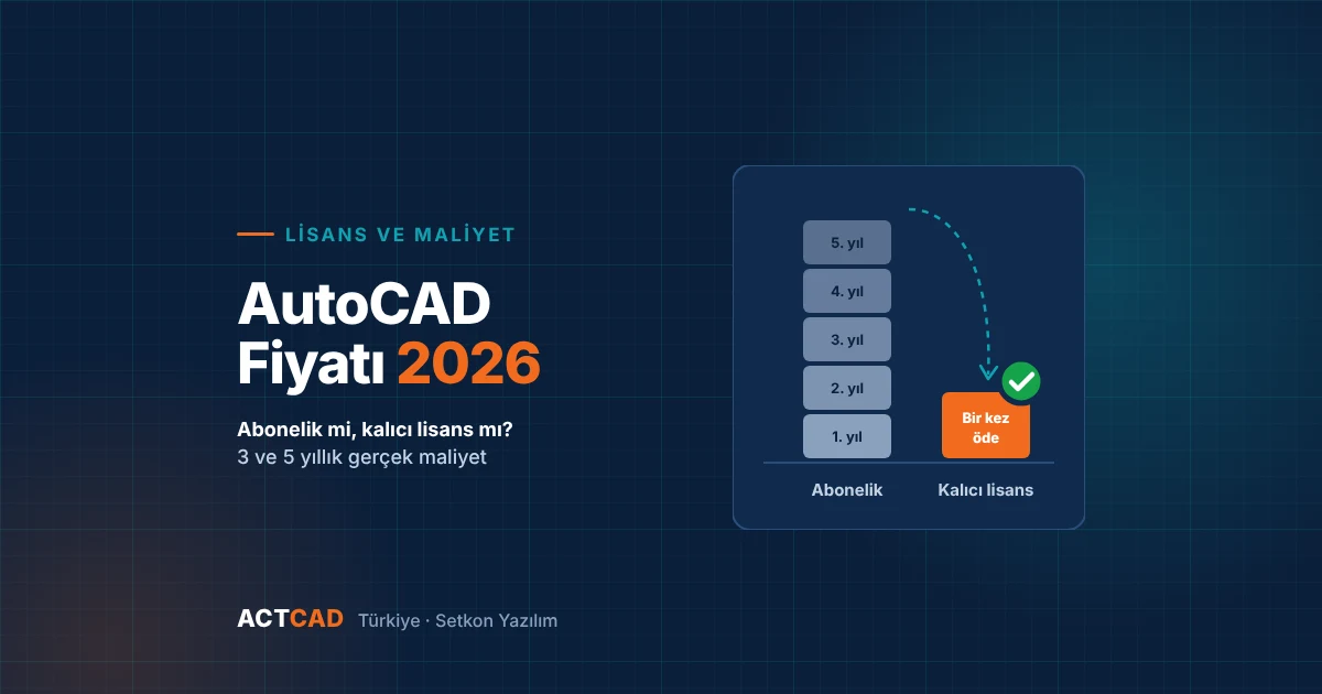 AutoCAD fiyatı 2026, abonelik ve kalıcı lisans maliyet karşılaştırması